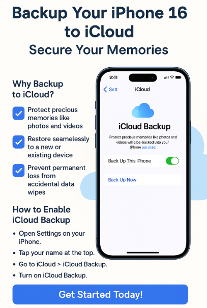 Backup iPhone 16 to iCloud