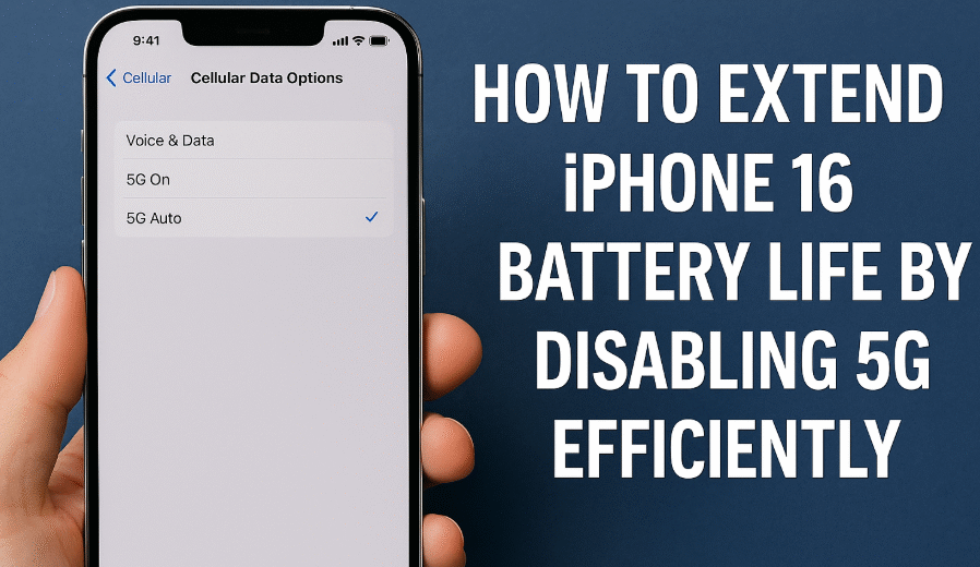 Disable 5G on iPhone 16 to save battery