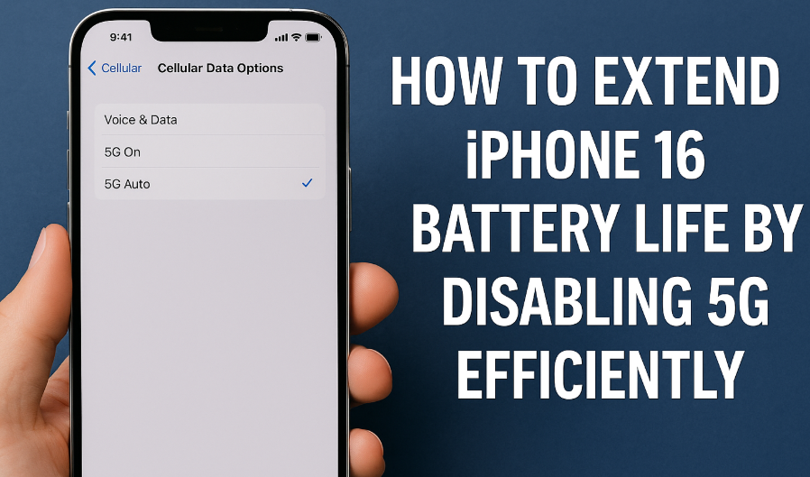 Disable 5G on iPhone 16 to save battery