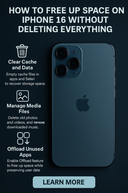 free up space on iPhone 16

