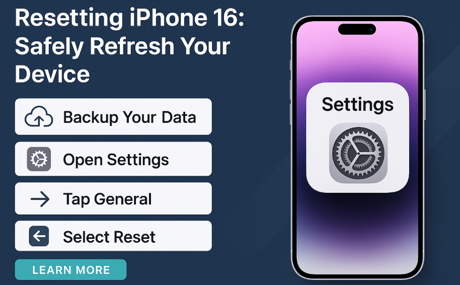 how to reset iPhone 16