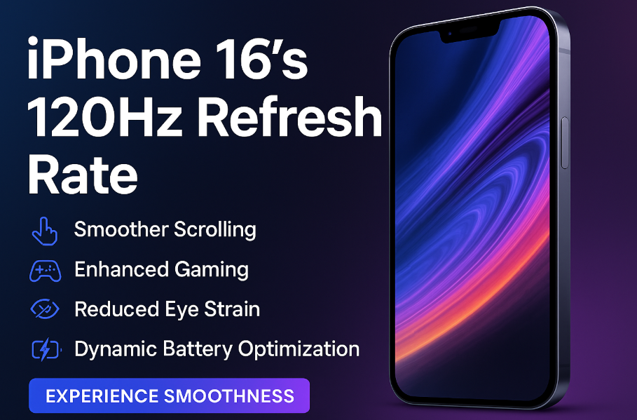 iPhone 16 120Hz refresh rate
