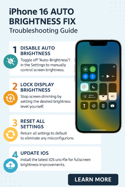 iPhone 16 auto brightness issue