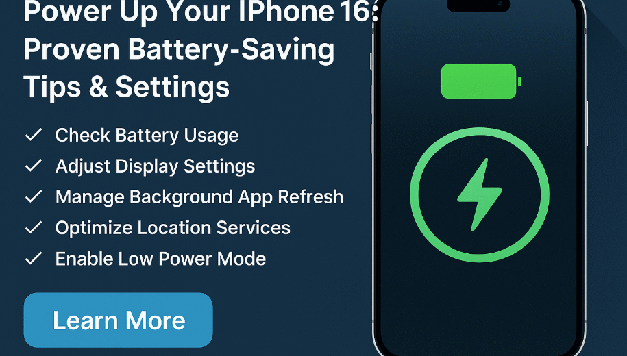 iPhone 16 battery saving tips