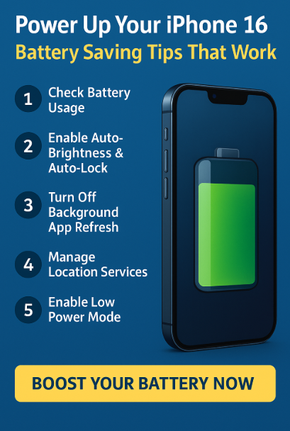 iPhone 16 battery saving tips
