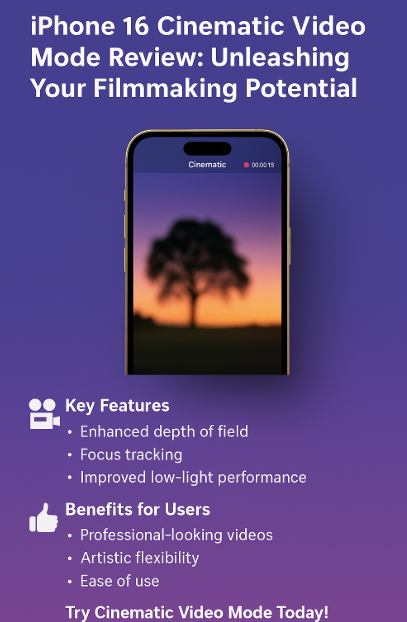 iPhone 16 cinematic video mode