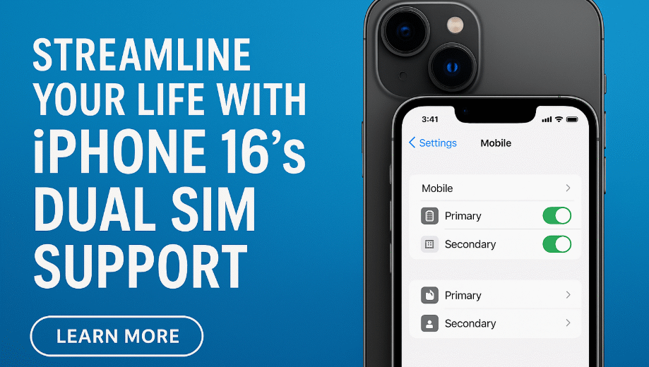 iPhone 16 dual SIM support