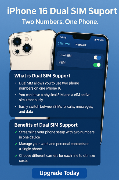 iPhone 16 dual SIM support
