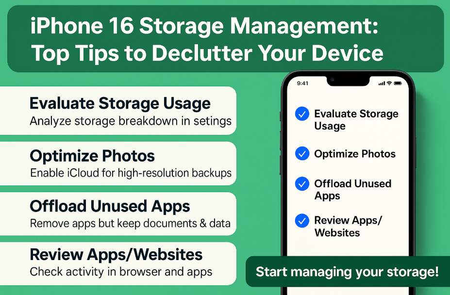 iPhone 16 storage management
