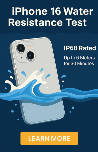 iPhone 16 water resistance test