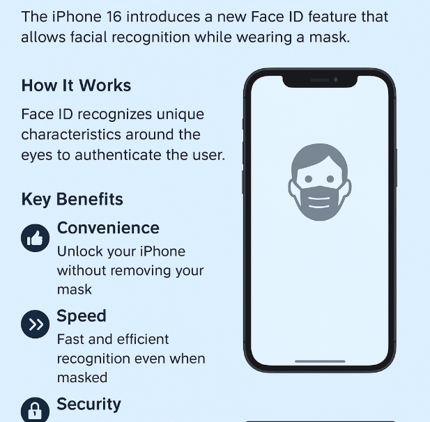 iPhone 16 Face ID with mask


