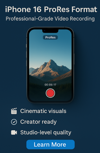iPhone 16 ProRes video format

