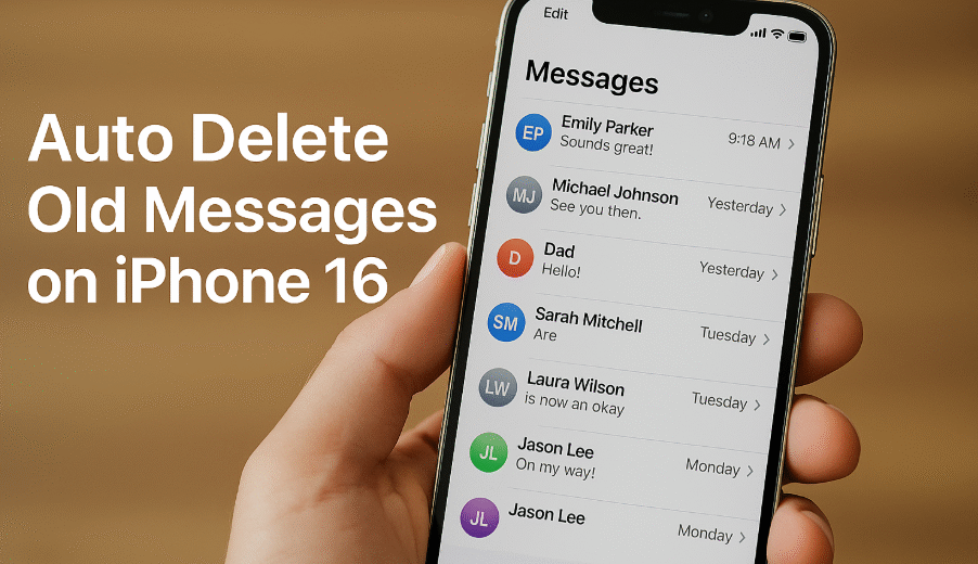 auto delete messages iPhone 16