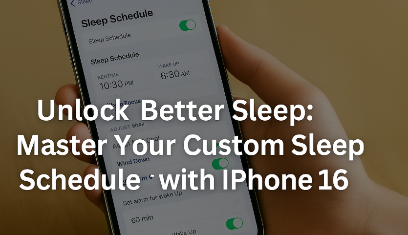 Custom Sleep Schedule iPhone 16