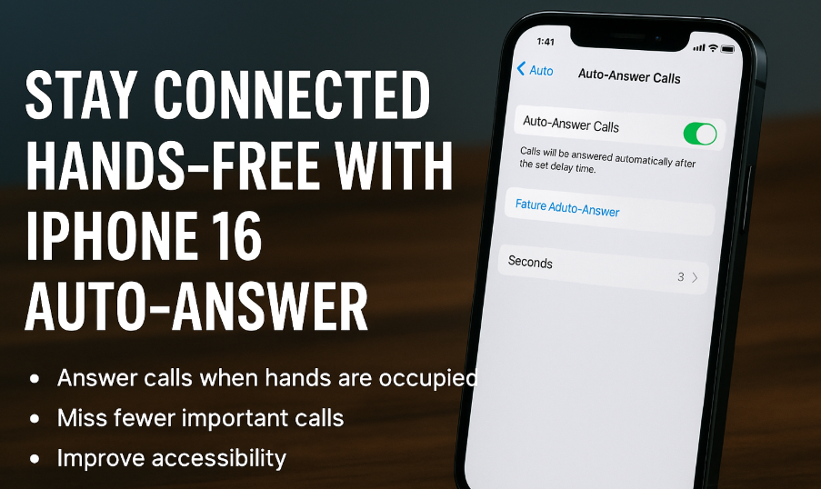 Enable auto-answer calls on iPhone 16
