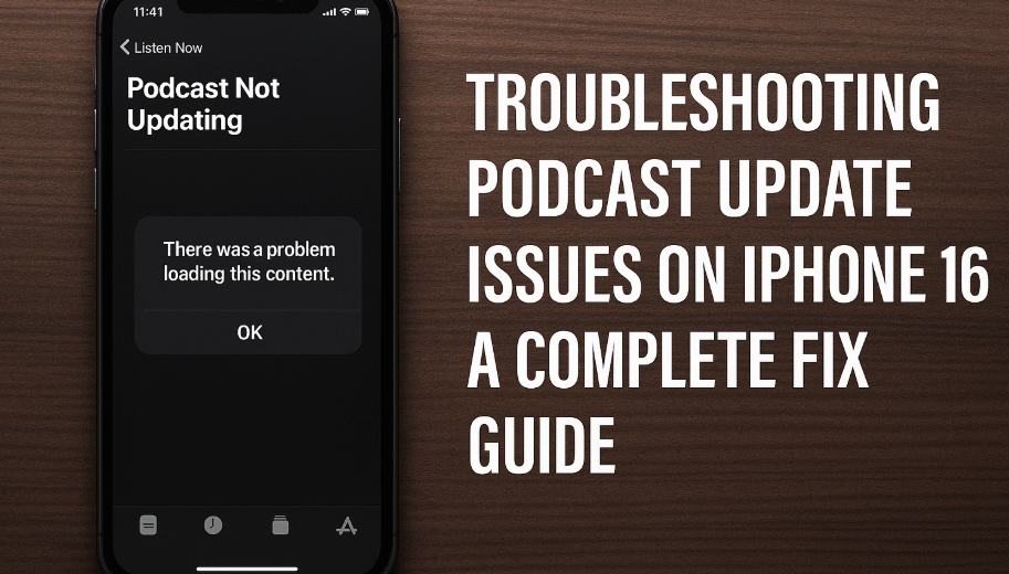 Podcasts not updating on iPhone 16