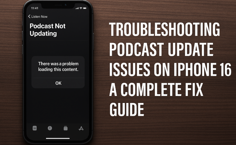 Podcasts not updating on iPhone 16