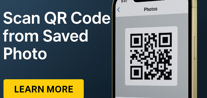 Scan QR codes from photos on iPhone 16