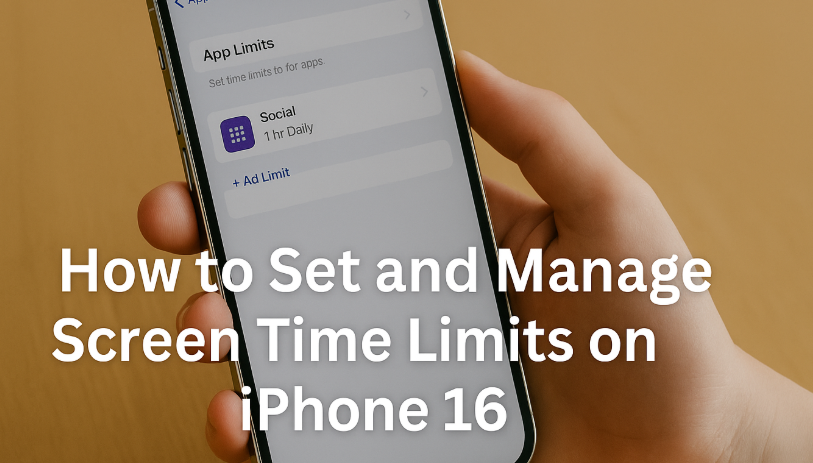 Set Screen Time Limits on iPhone 16