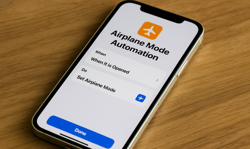 automate airplane mode iPhone 16