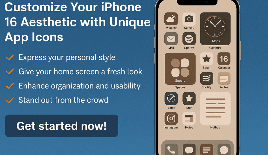 custom app icons iPhone 16
