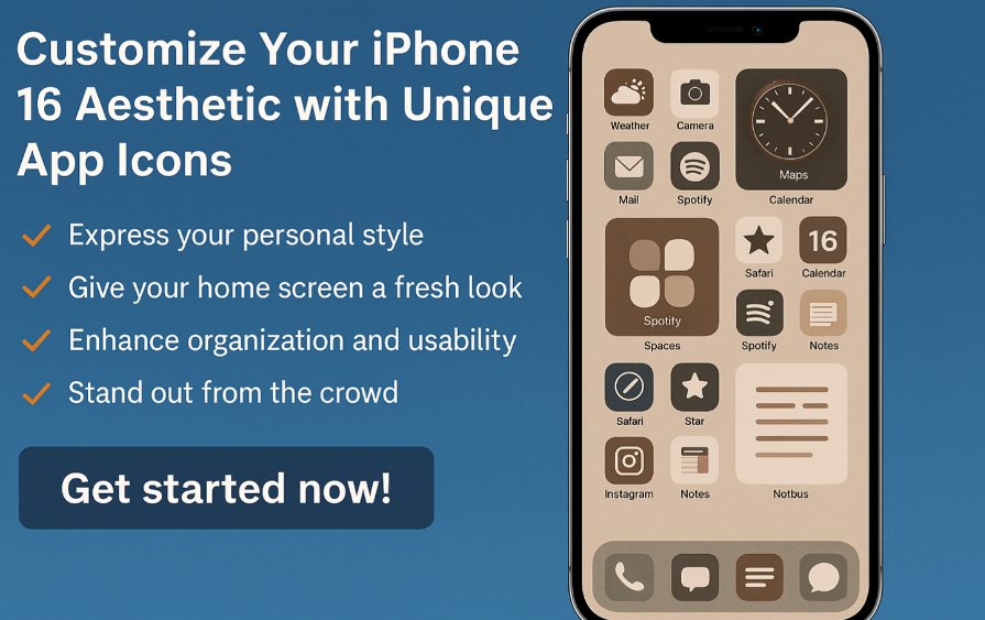 custom app icons iPhone 16
