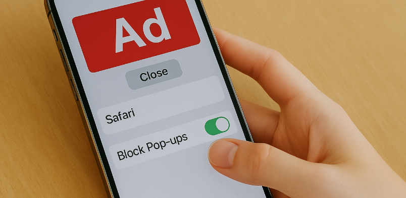 block pop-ups on iPhone 16 Safari