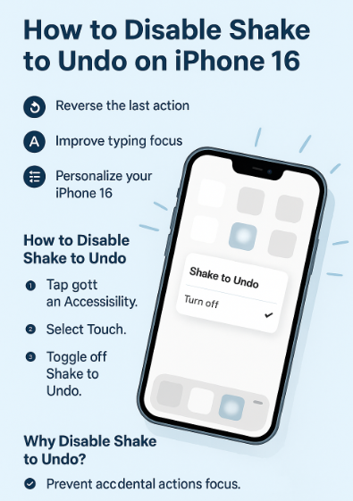 disable Shake to Undo iPhone 16