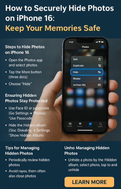  hide photos on iPhone 16