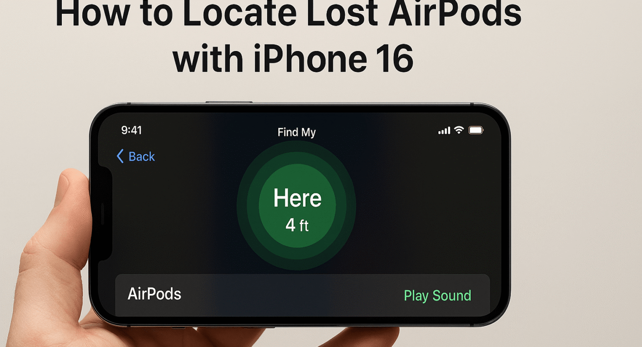 how to find lost AirPods with iPhone 16