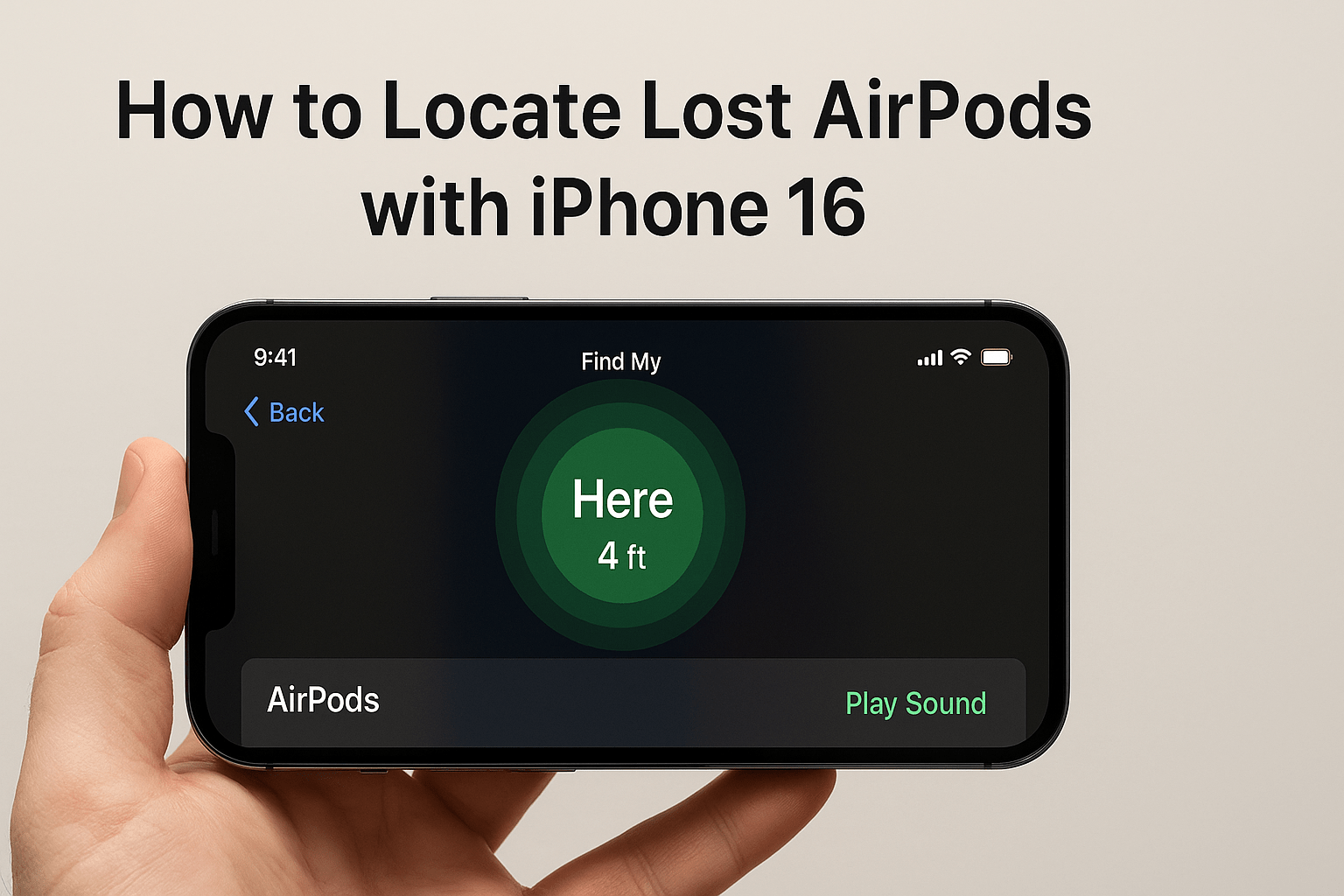 how to find lost AirPods with iPhone 16