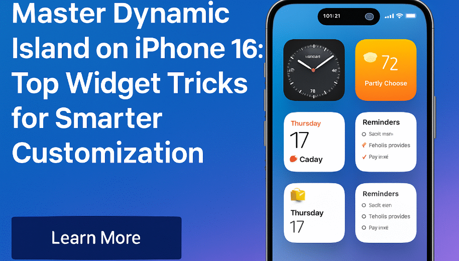 iPhone 16 Dynamic Island widgets