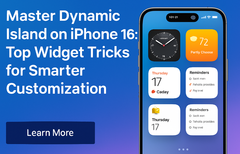 iPhone 16 Dynamic Island widgets
