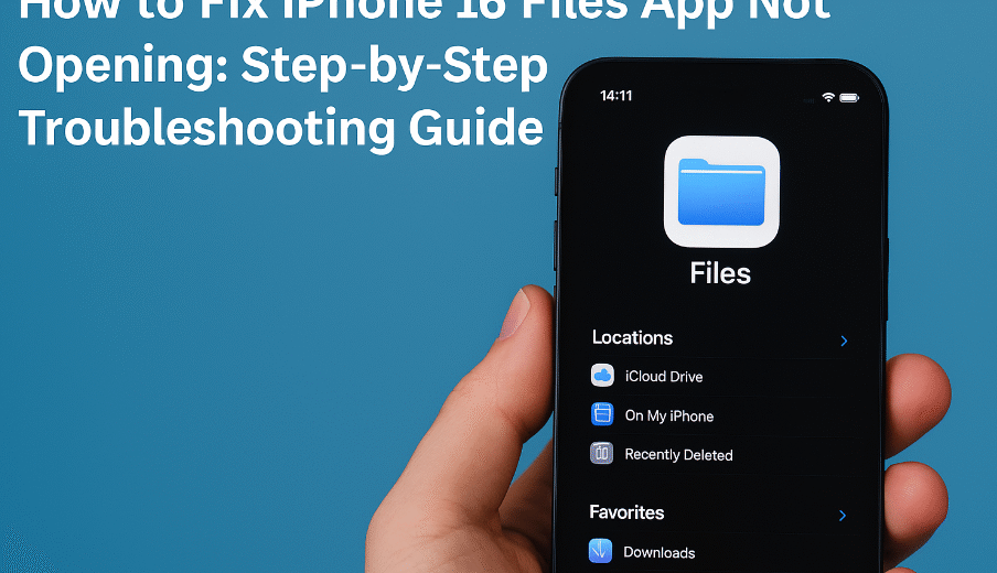 iPhone 16 Files app not opening