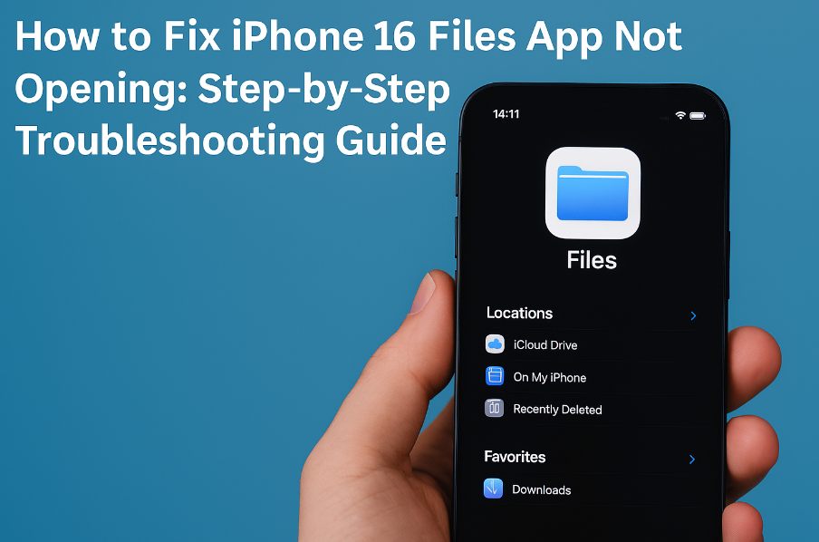 iPhone 16 Files app not opening