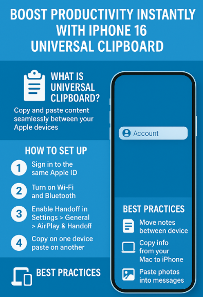 iPhone 16 Universal Clipboard Setup