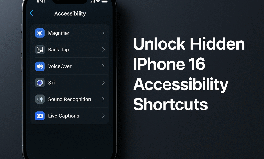 iPhone 16 accessibility shortcuts