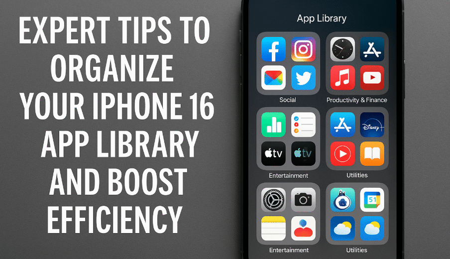 iPhone 16 app library organization