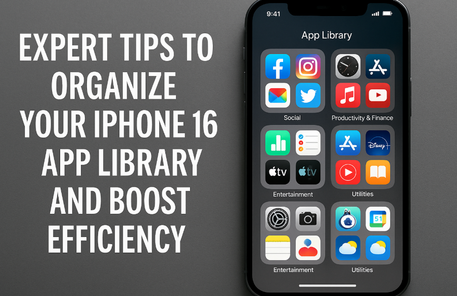 iPhone 16 app library organization