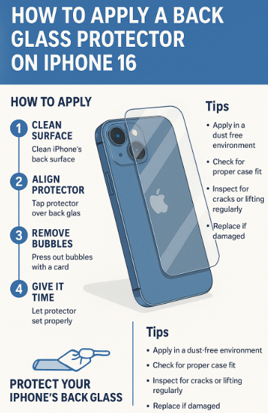 iPhone 16 back glass protector