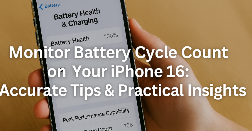 iPhone 16 battery cycle count