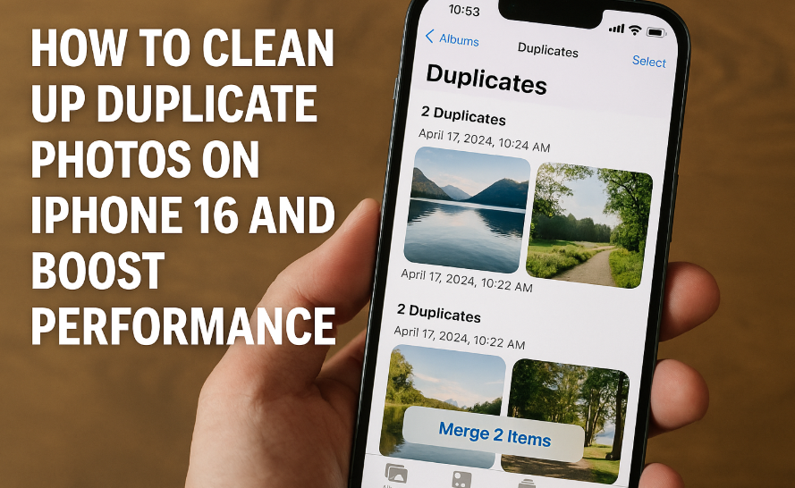 iPhone 16 duplicate photo cleanup