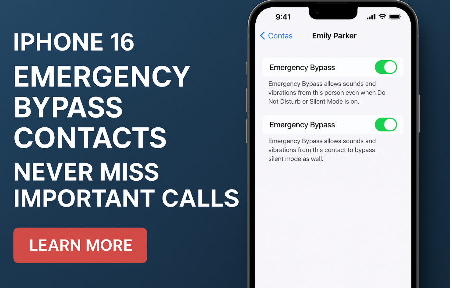  iPhone 16 emergency bypass contacts