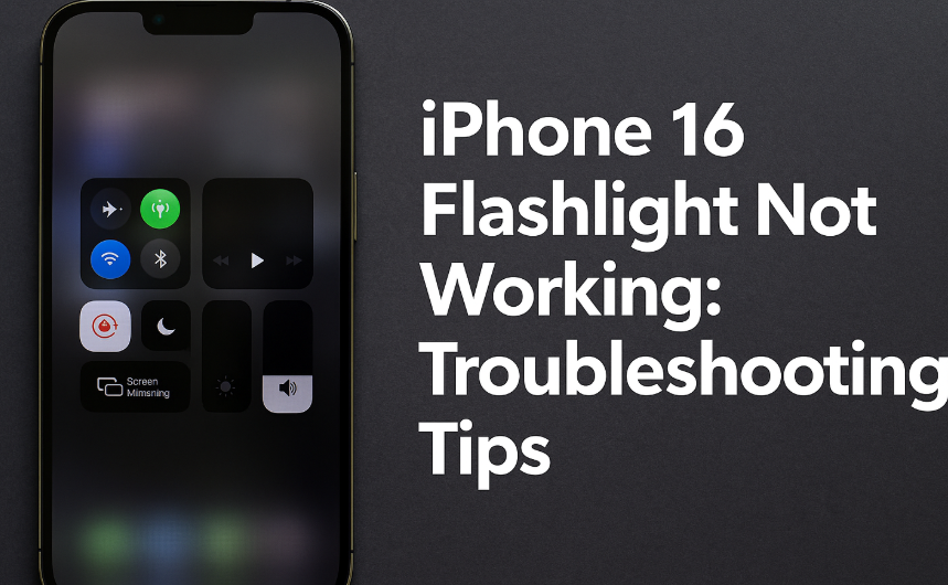 iPhone 16 flashlight not working