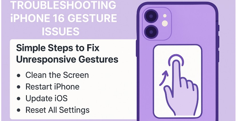 iPhone 16 gesture not working