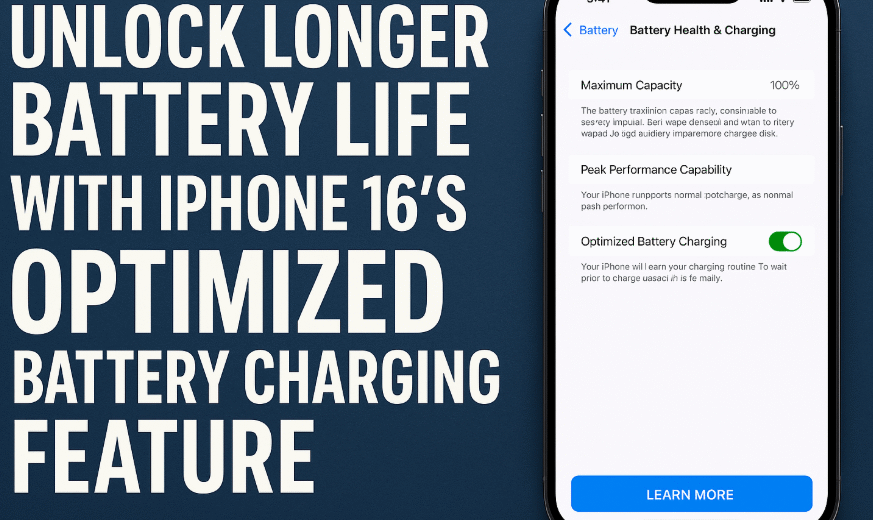 iPhone 16 optimized charging