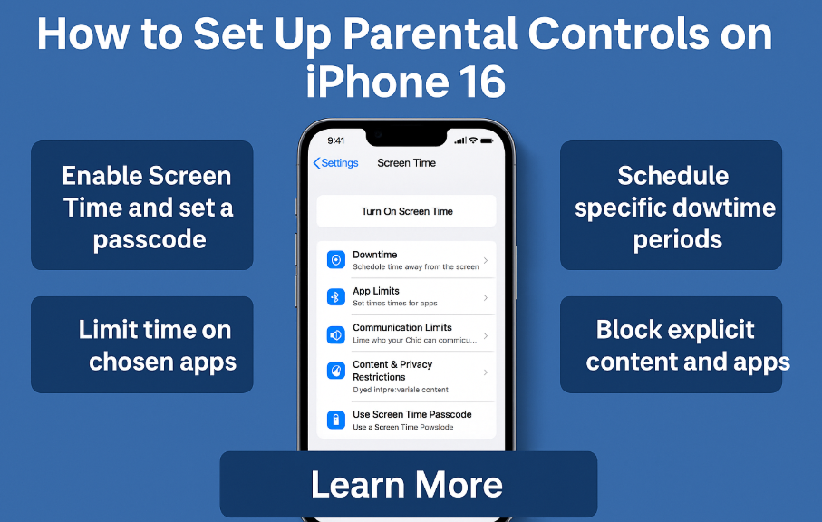 iPhone 16 parental controls setup