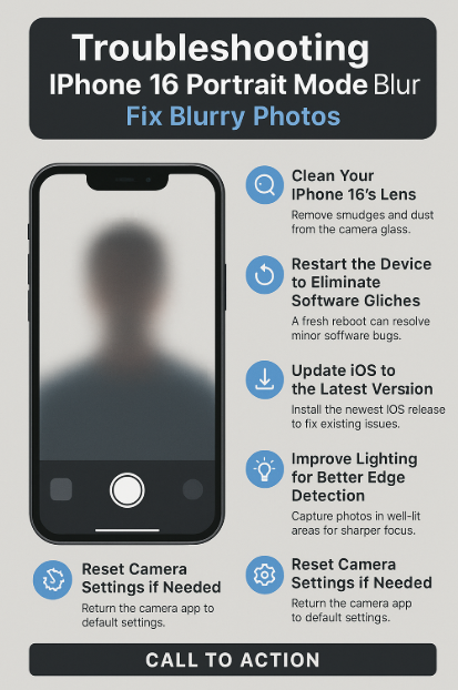 iPhone 16 portrait mode blur fix