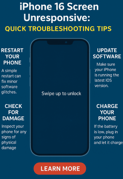  iPhone 16 screen unresponsive