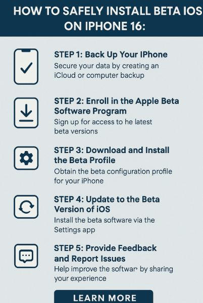 install beta iOS on iPhone 16